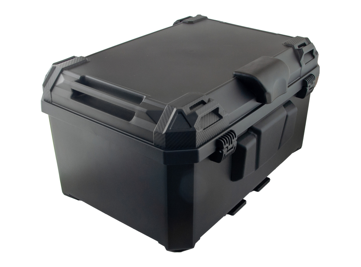 Kofer za motor zadnji crni sa naslonom 65L 56.5X40X31CM
