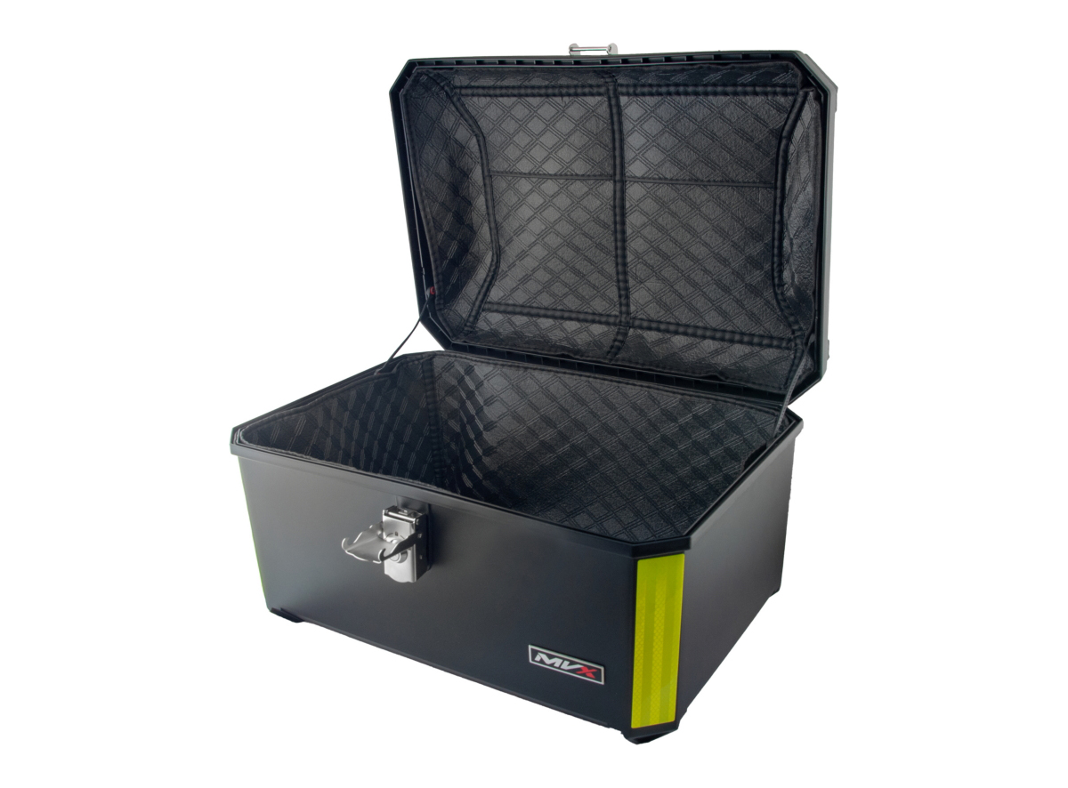 Kofer za motor zadnji crni sa naslonom 65L 56.5X40X31CM