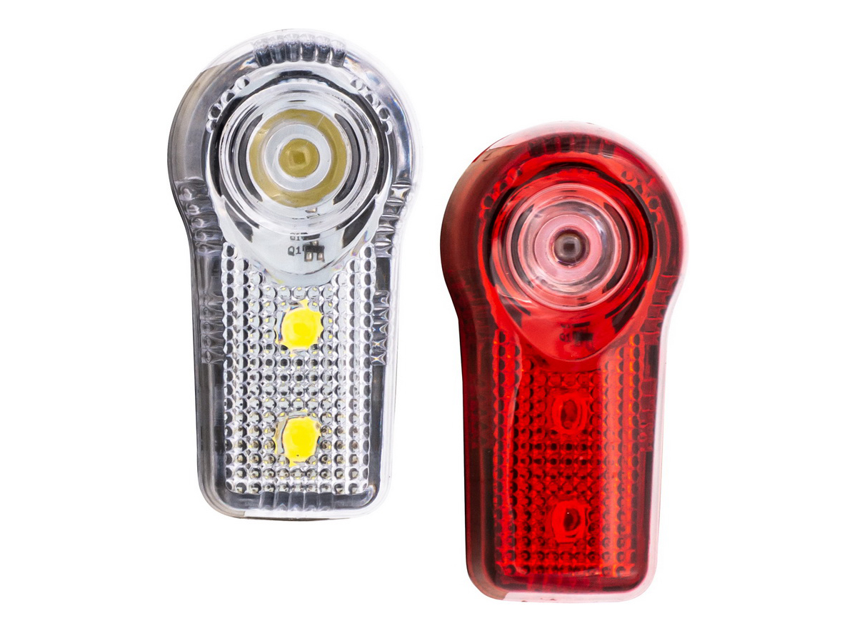 Lampa prednja i zadnja revolution 3 white/red led za volan i sedlo