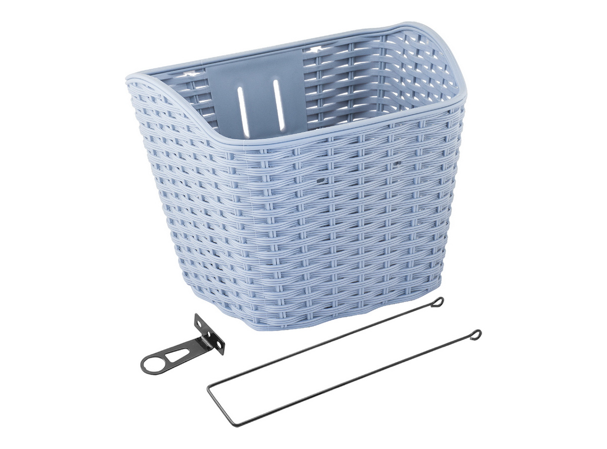 VENSINI BASKET PVC WREATED ANTHRACITE GRAY WITH HOLDERS