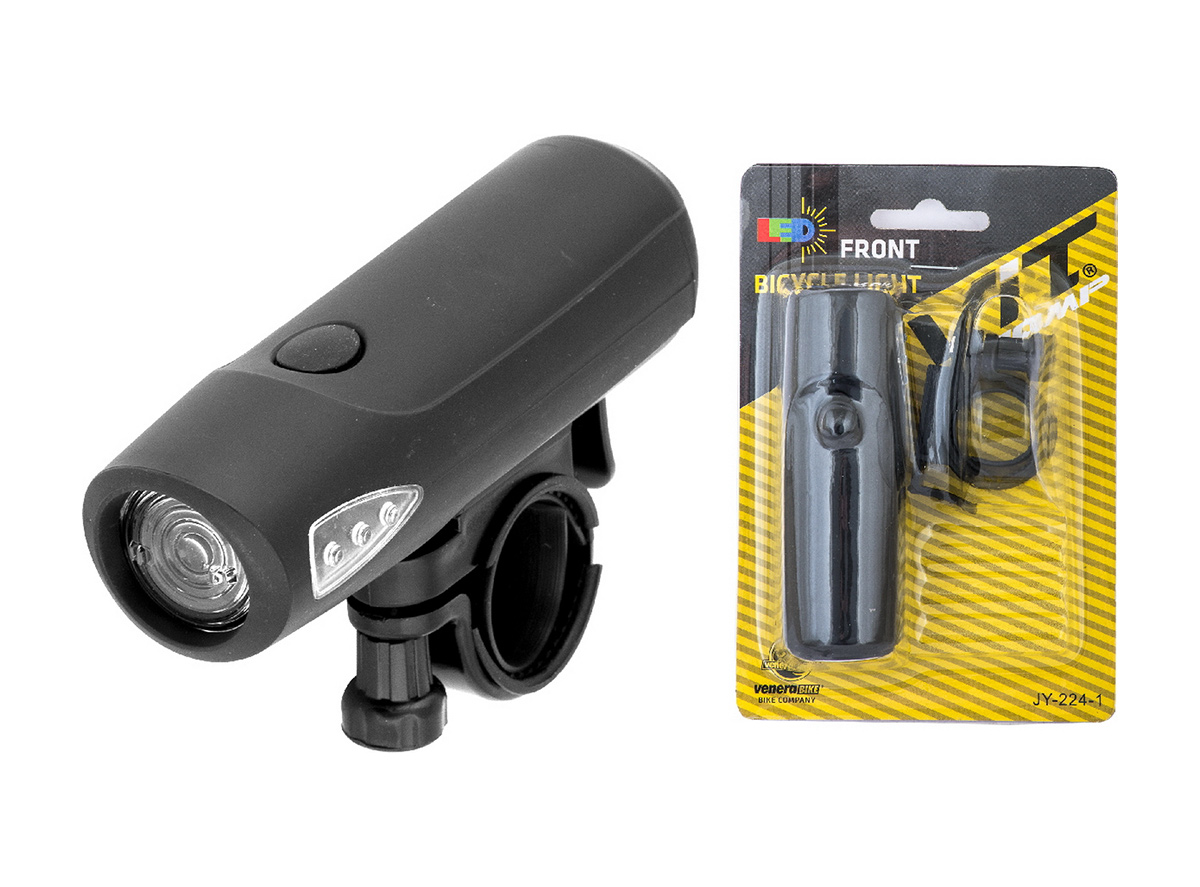 Lampa prednja halogena    1w led dioda 5 funkcija    crna