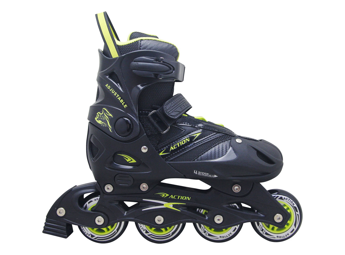 ROLER L (40-43) CRNO SIVI PVC ABEC-5 PU TOČKIĆI