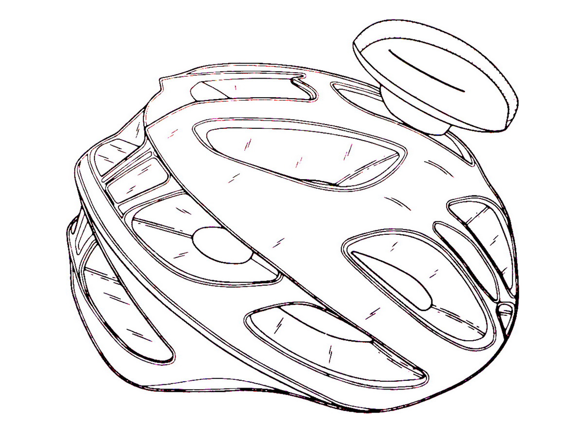 Lampa za kacigu belo crvena