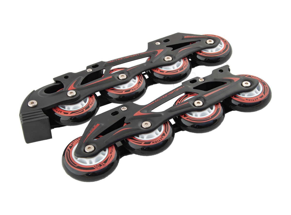 Set 8 točkića za rošule sa ležajevima,osovinama,kočnicom i šinom